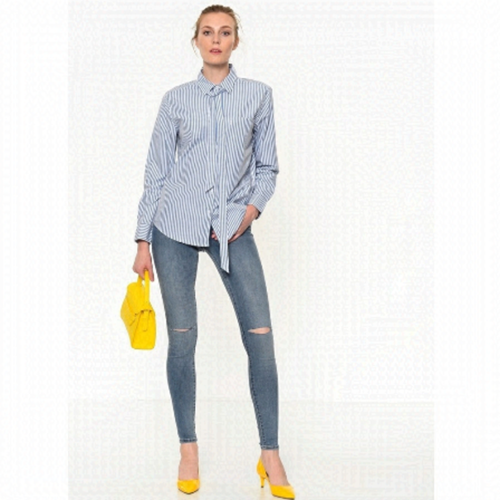 LEVI'S 710 Super Skinny Ankle Crop Distressed Ripped Jeans